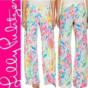 NEW Lilly Pulitzer Women's Bal Harbour Palazzo Sparkling Sands Boho Pants Beach
